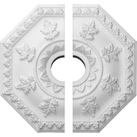 EKENA MILLWORK Nottingham Ceiling Medallion, Two Piece (Fits Canopies up to 4 5/8"), 18"OD x 3 1/2"ID x 1 1/2"P CM18NT2